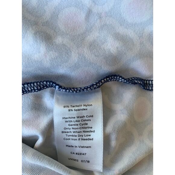 Talbots Plus Athleisure Dress Sz X Blue Pink White Geometric - Picture 8 of 11